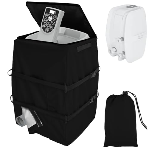Hot Tub Spa Heater Pump Cover, Protective Hot Tub Pump Cover, Waterproof Dustproof Hot Tub Insulated Pump Cover with Zipper Opening for Most Hot Tub Spa Heater Pumps All Weather Protection?Only Cover