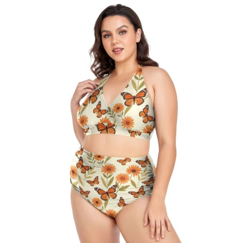 Bikini grande taille taille haute galbant et réglable