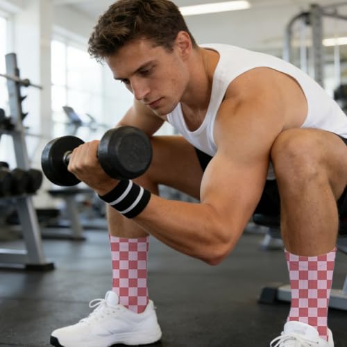 Image of Checkered Socks, Cute Socks for Women for Travel, Running, Daily