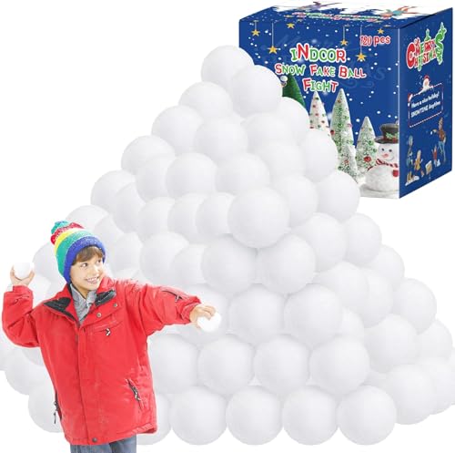Unistylar Snowballs for Kids Indoor, 50 Pack Fake Snow Balls,