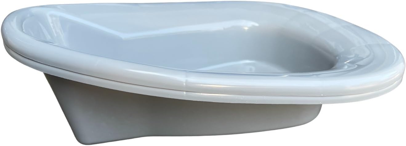 Heavy Duty Plastic Stackable Bedpan, Grey (2 Pack)
