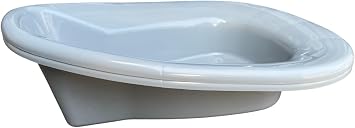 Heavy Duty Plastic Stackable Bedpan, Grey (2 Pack)