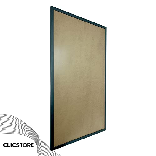 Kit 3 Molduras 50x70Cm Com Vidro e Fundo Foto Quadro Retrato Decoração Parede Poster (Preto)