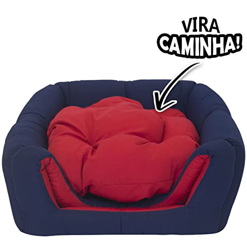 Cabana 2x1 Para Filhotes e Raças Mini Até 3kg (Marinho)