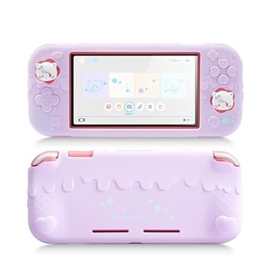 GeekShare Silicone Protective Shell Compatible with Switch Lite, Sweet Soft Ice Cream Cover Case for Switch Lite with 2 Thumb Grip Caps - Purple Mikko | Ya disponible en tu tienda friki favorita! En mundofriki.es!