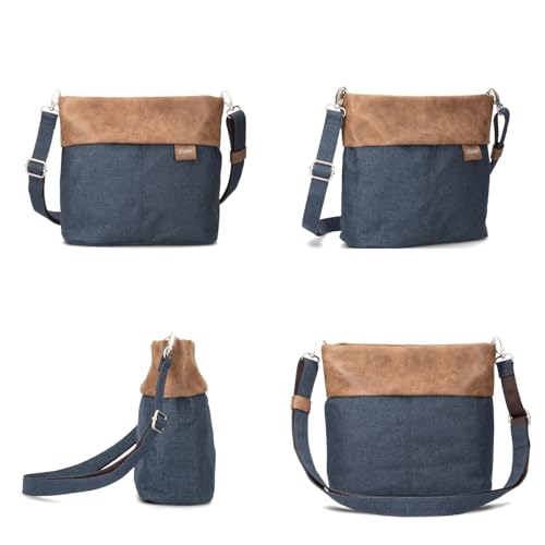 ZWEI Olli OT8 Tasche Damen Umhängetasche Schultertasche 25x23x10 cm (BxHxT), Farbe:, Blue (Blau), One size