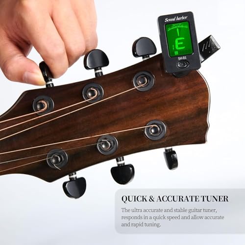 guitar tuner clip on ukulele tuner 2 pack for all instruments guitar bass ukulele violin banjo tuner