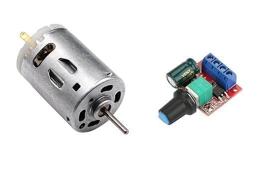 SP Electron 12v 385/365 Dc Motor with PWM Speed Controller 10000rpm High Speed 12 Volt Dc Motor Large Torque with Mini Hair Dryer Motor Kit and for DIY Electronic Projects-image-29