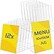 TAPKUA Tischaufsteller A6, 12er Pack Transparenter Acryl Tischständer L-Form Aufsteller für Büro, Restaurant, Geschäft, Hotel, Theke (12 Stück - A6)