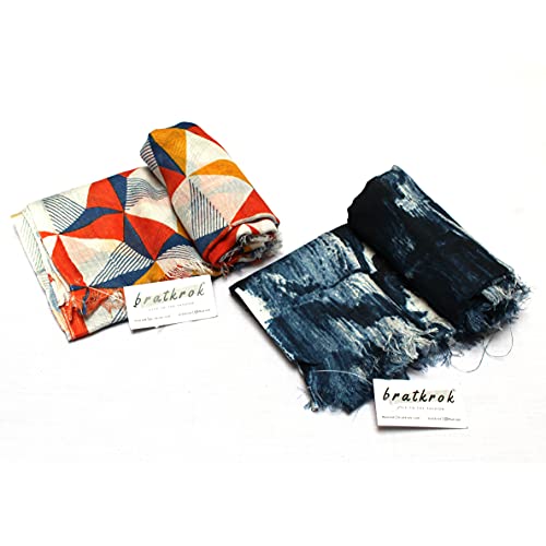 Image of Women's Trendy floral Printed Rayon Stoles Multicolour (Pack of 2)