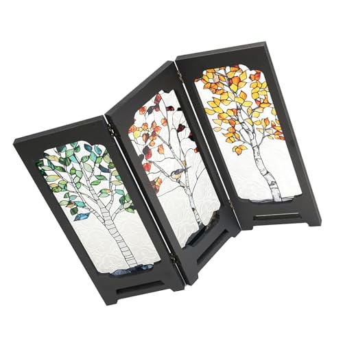 SHINEOFI Mini Paravent Chinois Pliable en Acrylique Transparent 1 Pièce – Écran Décoratif de Bureau Compact et Fonctionnel, Séparateur de Table Asiatique...