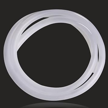 Feelers Flexible PVC Latex Tubing, 1 Inch ID Highly Elastic Hybrid Vinyl Tube Household Garden Water Air Hose Transport, Frosted White, 9.84Ft