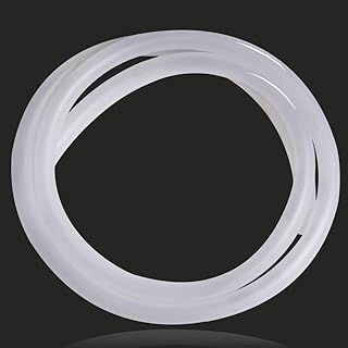 Feelers Flexible PVC Latex Tubing, 1 Inch ID Highly Elastic Hybrid Vinyl Tube Household Garden Water Air Hose Transport, Frosted White, 16.4Ft