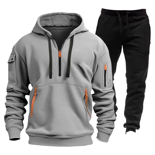 Track Suits Mens 2 Piece Hoodie Jogging Gym Sweat Suits for Men Jogging Sweatshirts and Sweatpant Sweatsuits Sets