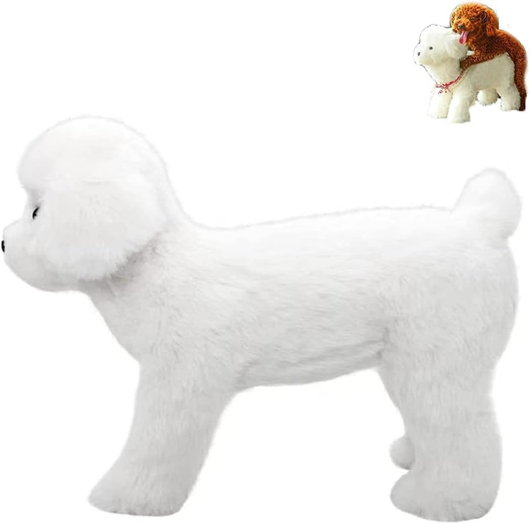 Puppy Mating Behavioral Aid Toy, Teddy Vent Silicone Toy, Dog Heartbeat Toy for Separation Anxiety Relief, Durable Soft Pet Dog Sleeping Estrus Toy, for Male Estrus Dog,White,5.1In