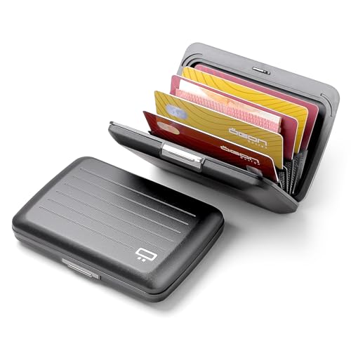 Image of OGON -DESIGNS- Slim RFID Blocking Aluminum Card Holder Wallet - OSLO