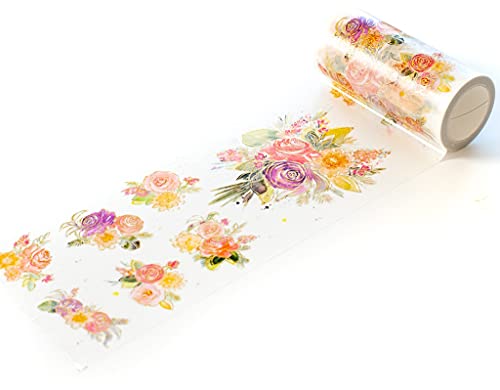 Pinkfresh Studio PINKFRESH WASHI Tape BQT, Joyful Bouquet W/Foiled Accents