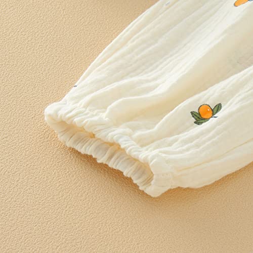 Toddler Boys Linen Elastic Basic Harem Long Pants Bloomers Casual Joggers Kids Baby Girls Boys Cotton Love Floral Pant Yellow, 3-4T #TOP5