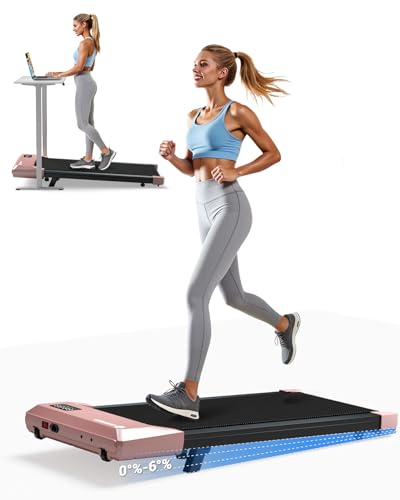 DeerRun Under-Desk Walking Pad with Manual Incline & App Control
