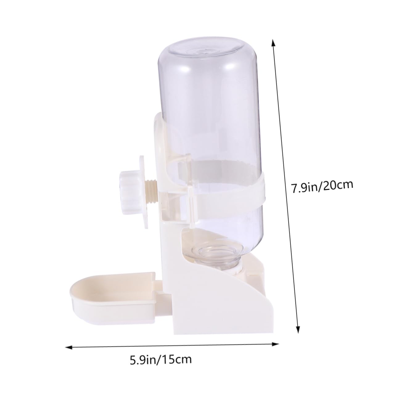 Totority 1Pc Hanging Gravity Waterer for Pets Automatic Water Dispenser Station for Dogs Cats Leak Design Versatile Use Cages White
