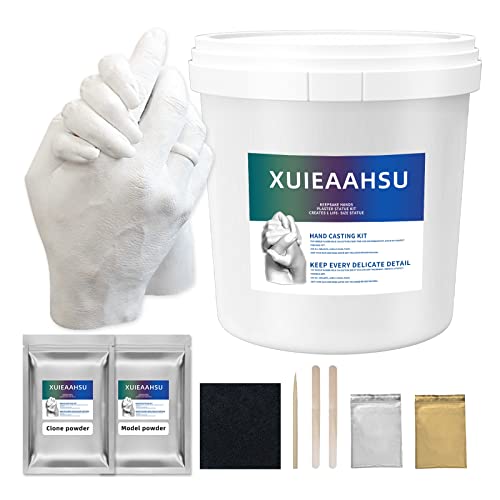 Hand Mold Kit Couples Hand Casting Kit Family Diy Hand Sculpture Mold Keepsake Casting Kit Valentine's Day Gifts For Boyfriend Girlfriend Unique Couple Gifts For Her Him Birthday Wedding Anniversary #TOP29