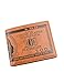 TOPmoom Men US Dollar Bill Wallet Leather Credit Card Photo Holder Bifold Billfold (Light Brown)