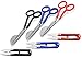 AAProTools Set of 3 6 Inch Applique Duckbill Scissors PVC Handle(Red, Black & Blue) Scissors Bundle with Same Thread Cutter Nipper Freee