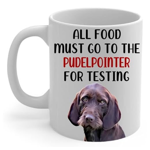 Dark Brown Pudelpointer Mom Coffee Mug White 11Oz Funny Ceramic Cup Gifts For Women Pet Peeking Portrait Humorous Kitchen Quote Gifts for Pudelpointer Dog Lovers