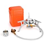 WADEO 3700W Camping Gas Stove, Portable Backpacking Stove with Piezo Ignition, Portable Burner,...