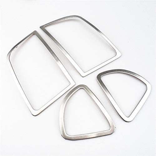 Qxryzp Cubierta decorativa de aire acondicionado for salida, marco acero inoxidable, accesorios for coche, for Mitsubishi, ASX 2011-2015, 4 unidades/juego Accesorios para coche