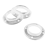 Contenido: 3 unidades 3 anillos roscados E14 de plástico transparente para portalámparas de lámpara o elementos de cristal