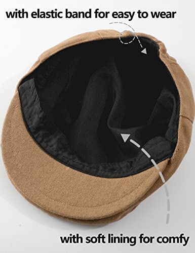 A&J Design Baby Boy Driver Cap Toddler Newsboy Brown Hat Tan 4-5T #TOP4