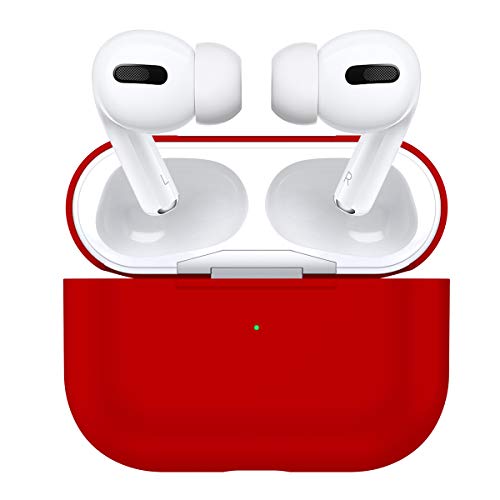 Capa FCXJTU para New AirPods Pro Case 2019, capa protetora de silicone líquido macio frontal LED vis