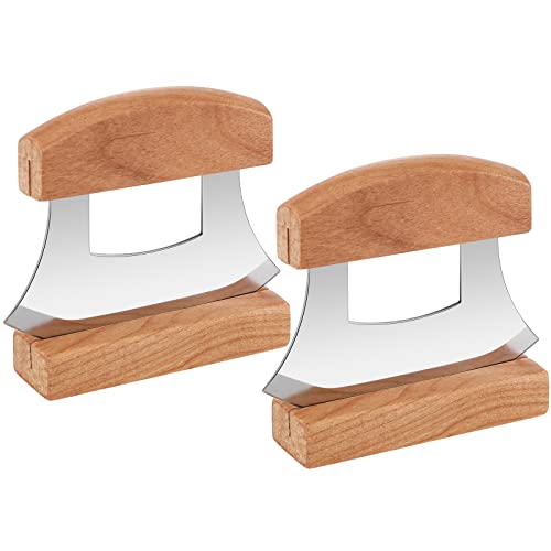 Hanaive 2 Pack 4 x 5 Inch Mezzaluna Ulu Knife