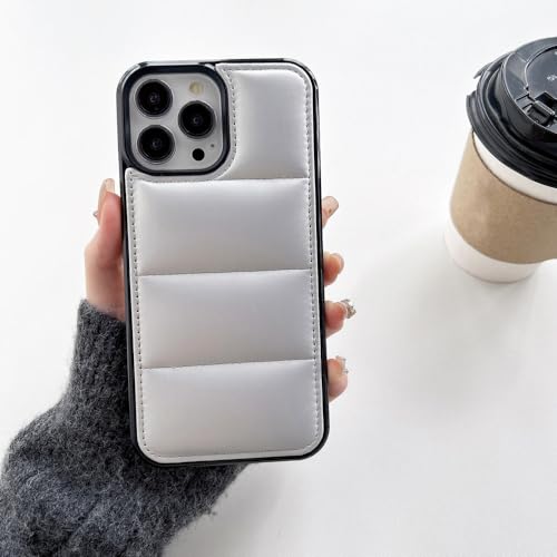 Coque antichoc silicone souple iPhone 16 15 14 13 12 11 Pro Max argent