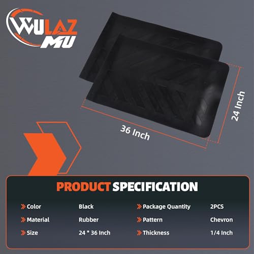 Image of 24x36 Inch Rubber Mud Flaps for Semi Trucks, 2 Pcs Universal Heavy Duty Truck and Trailer Mudflap Set, Black