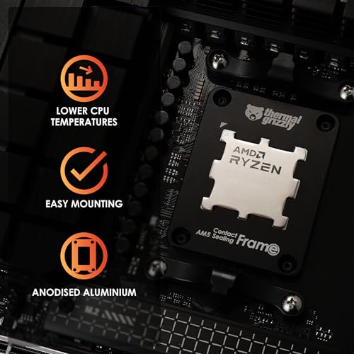 Thermal Grizzly AM5 Contact Sealing Frame - Contact Frame & CPU Guard Combination - Optimizes Contact Pressure Points & Protects Components - for AMD Ryzen 7000 CPUs - Including Aeronaut 1g - Image 2