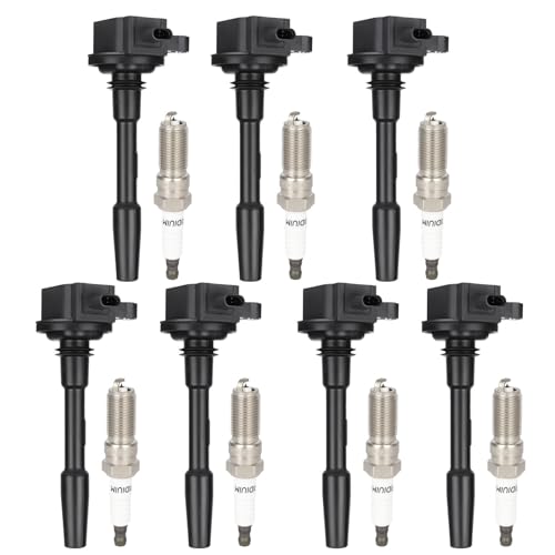 ECCPP 7 ignition coils with 7 iridium Spark Plugs,UF835,coils packs,for Ford,for F-150 2018 2019 2020 2021,for Mustang 2018-2020 V8 5.0L,for Cyl1-2 4-8JR3Z-12029-A,JR3Z12029A,UF-835
