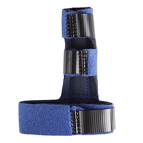 FRCOLOR 1pc Support Strap Finger Protector Brace Fastening Tape Finger Fixation Splint Straightener Finger Injured Fixation Band Immobilizer Thumb Brace Finger Fixing Splint Blue Ok Cloth