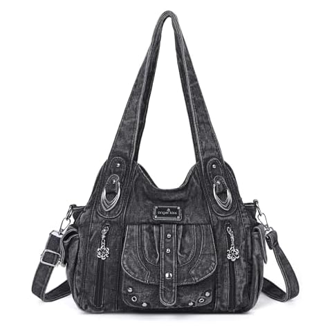 Angel Barcelo Roomy Fashion Hobo Bag for Women Large Handbags and Purses for Women Black Cover