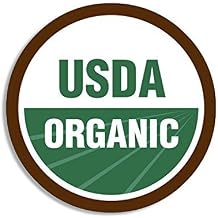 Round USDA Organic Logo Sticker Decal go Green Symbol Decal Size 4 x 4 inch