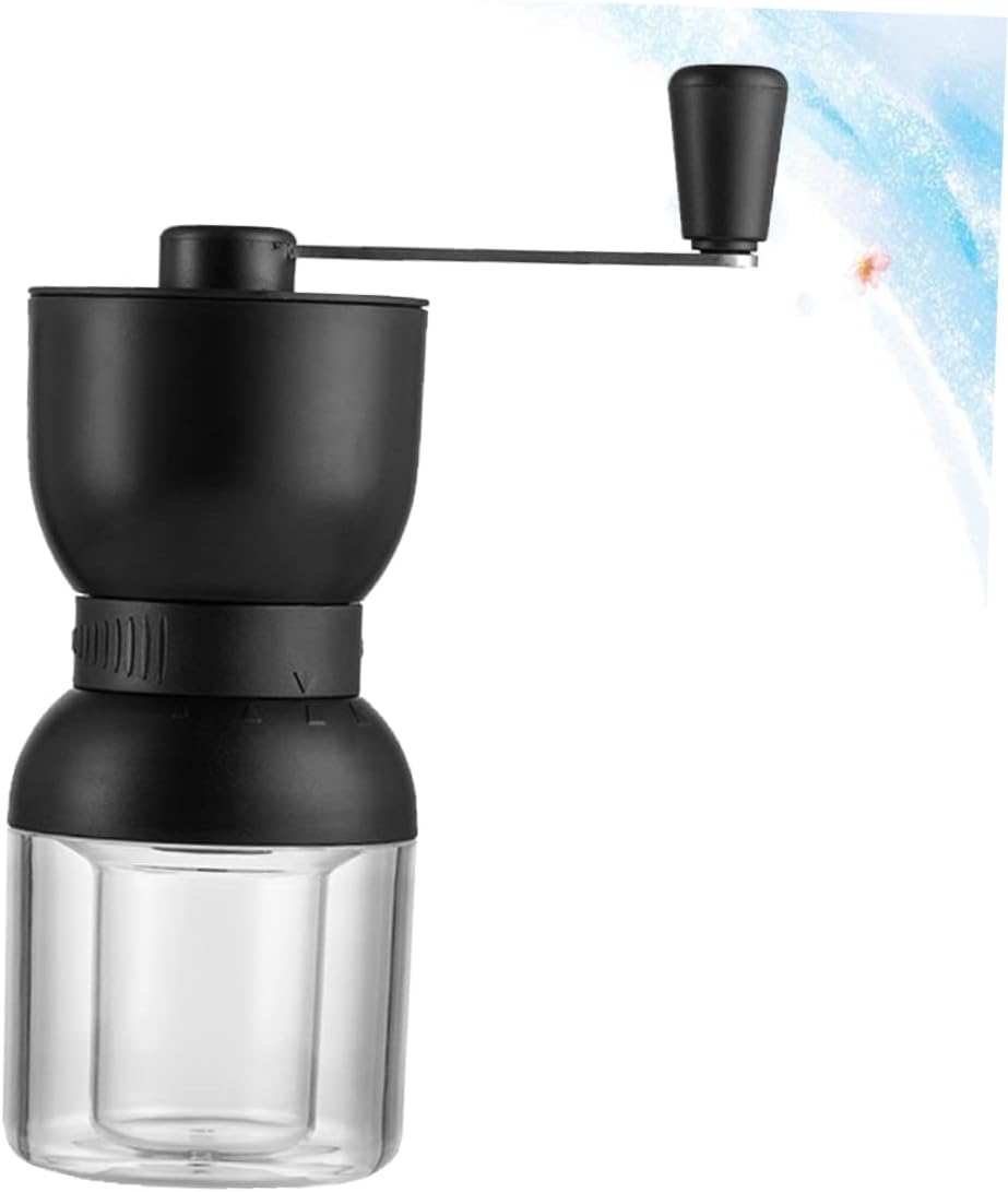 Manual Coffee Grinder 4 Adjustable Settings Black Handheld Bean Grinding Machine for Home and Office Use for Espresso and Drip Coffee