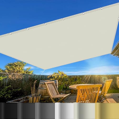 Toldo Parasol 2 x 6 m Ligera y Duradera Tela de Sombra para Plantas Fácil de Desmontar para Patio,Jardín, Exteriores, Terraza, Blanquecino