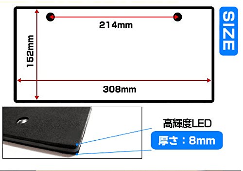 Amazon | MEOW MARKET 字光式 光るナンバープレート LED ライト