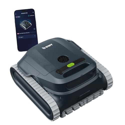 BWT Robot de piscina ES Echo | Aspiradora de piscina con batería y control por aplicación | Navegación inteligente ultrasónica | batería intercambiable | limpia suelo/paredes/línea de flotación | 3 h