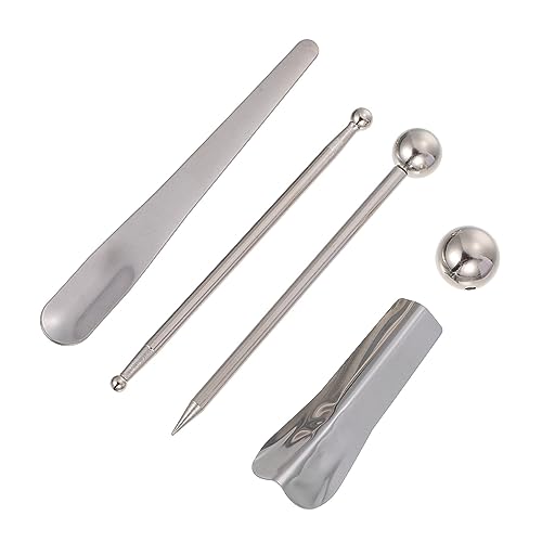 ETHZZLE 5-Piece Tile Caulk Finishing Tool Set for Grout Removal Waterproof Sealant Tool Sturdy Metal Scraper for Floor and Wall Gaps Repair