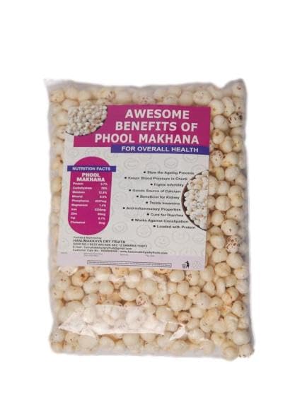 Image of HANUMAKKHYA DRY FRUITS Makhana 200gm, Hand Picked Makhana | Organic & Premium Quality | Foxnuts, Lotus Puffs | Rich in Calcium, Fresh & Clean, | High Protein & Fiber, Low Calorie Weight Loss Superfood