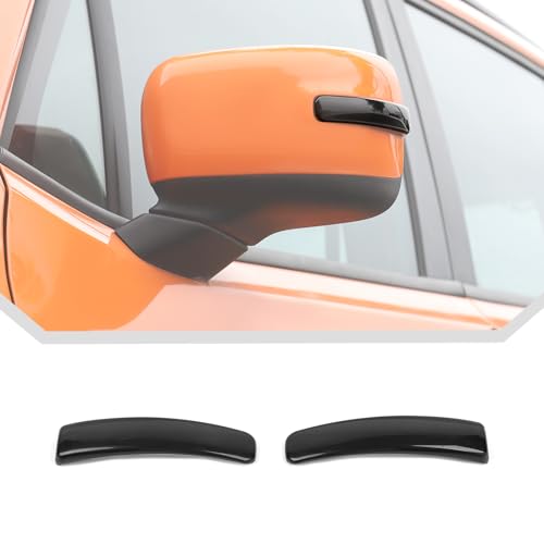 JeCar for 2016-2024 Jeep Renegade Smoked Side Mirror Light Cover Trim Guards - Rearview Mirror Turn Signal Light Cover Decoration Accessories