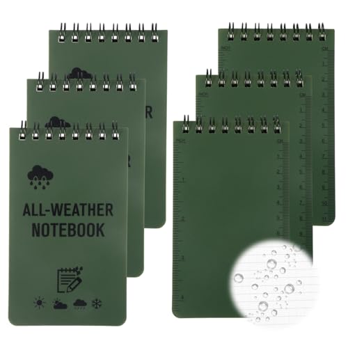 EeYahYong 6 Pack Kleines Notizbuch Schreibblock Notizblock mit Spiralbindung, Wasserdichtes Taschenâ€¦ – Miniatur