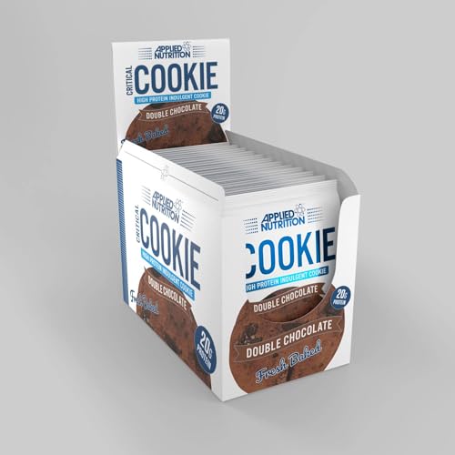 Applied Nutrition Protein Cookies - Critical Cookie, High Protein Snack (12 Pack x 73g) (Double Chocolate)